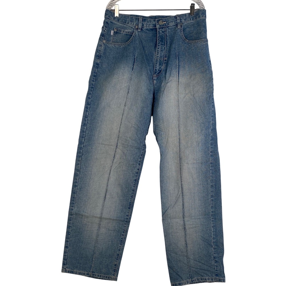 Signature by Perry Ellis Mens Jeans Blue Wash Denim Straight Leg Size 34x34